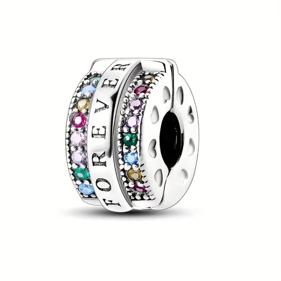 Pandora Jewelry - Pandora Forever 925 Sterling Silver Ring with Multi-Color Stones